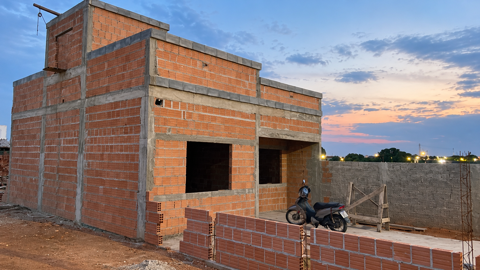 Casa em construção com suíte no Jardim Europa — Jardim Europa, Lucas do Rio Verde